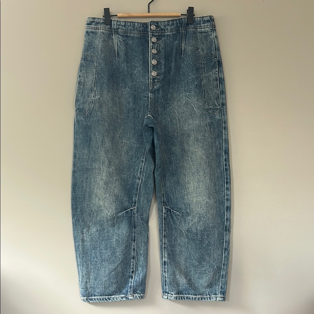 Free People We the Free Osaka High Rise Wide Leg Barrel Jeans Size‎ 29